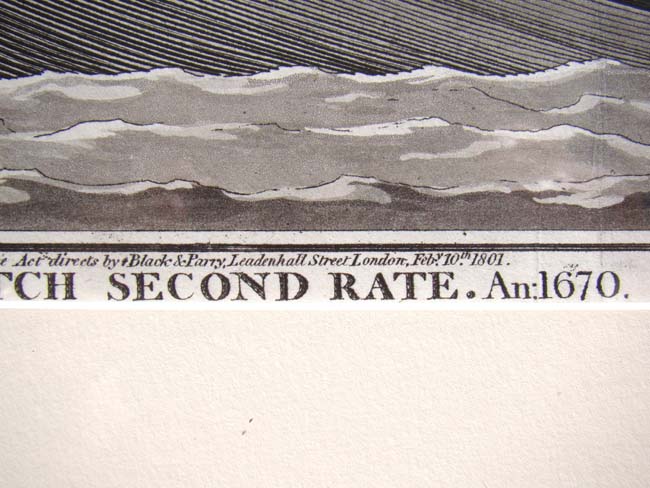 A wonderful copper plate engraving published in 1801 of a "Dutch Second Rate" Man of War circa 1670 — image 3